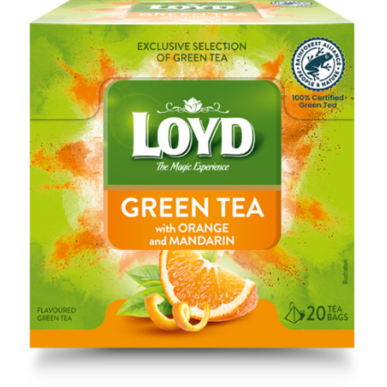 Žalioji arbata LOYD Green Orange&Mandarine, 20 x 1.5g 1