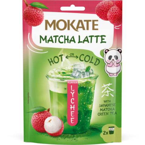 Žaliosios arbatos gėrimas MOKATE Matcha latte ličio skonio 40g
