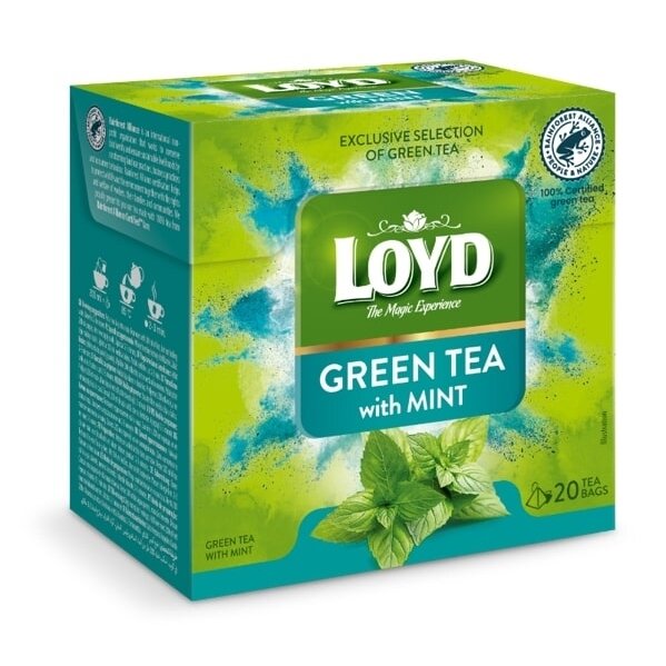 Žalioji arbata LOYD Green Mint, 20 x 1.5g