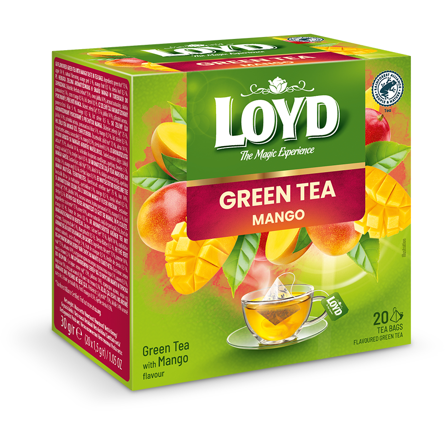 Žalioji arbata LOYD, su mangais, 20 x 2g 2