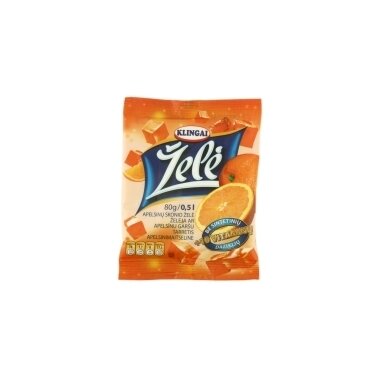 Želė KLINGAI, apelsinų skonio, 80 g Želė KLINGAI, apelsinų skonio, 80 g