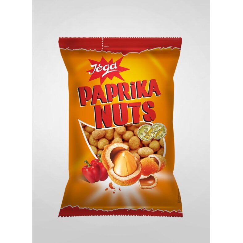 Žemės riešutai JĖGA, traškioje luobelėje su paprika, 500g