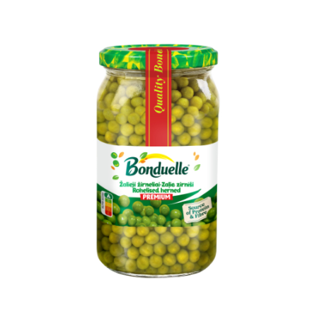 Žirneliai BONDUELLE, 660 g / 465 g