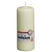 Žvakė - cilindras, kreminė, D 5,8 cm, H 15 cm,  43 h, vnt