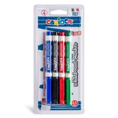 Žymekliai baltai lentai CARIOCA, 4 vnt. Žymekliai baltai lentai CARIOCA, 4 vnt.