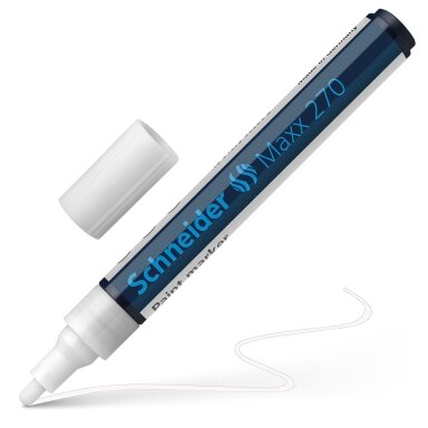 Žymeklis SCHNEIDER PAINT MARKER 270 1-3mm. balta Žymeklis SCHNEIDER PAINT MARKER 270 1-3mm. balta