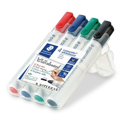 Žymeklis baltai lentai STAEDTLER, 4 spalvų komplektas 1 Žymeklis baltai lentai STAEDTLER, 4 spalvų komplektas 1