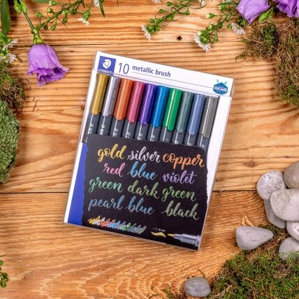 Žymeklių rinkinys STAEDTLER Metallic Brush, 10 vnt. 1